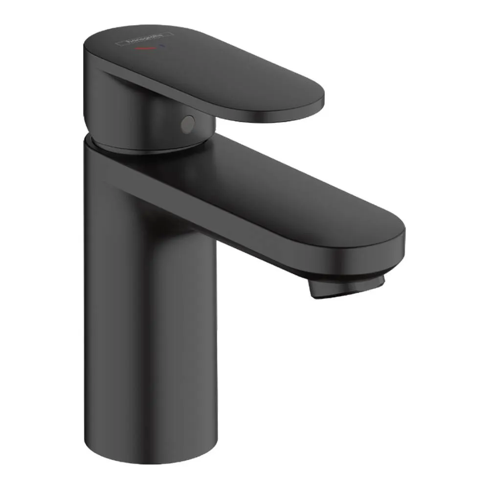 Bateria umywalkowa Hansgrohe Vernis Blend 100 CoolStart stojąca z korkiem automatycznym czarny mat 71585670