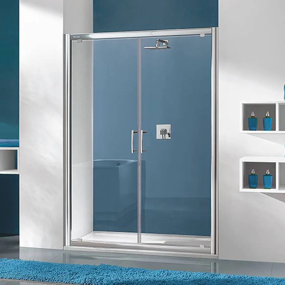 Drzwi do kabiny prysznicowej Sanplast TX 100 cm DD/TX5b uchylne srebrny matowy/szkło przezroczyste 600-271-1940-39-401