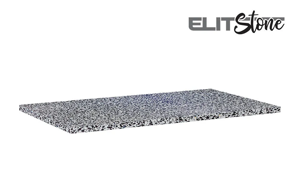 Blat łazienkowy Elita terrazzo 80/46/2 cm ElitStone carbon matt 168815