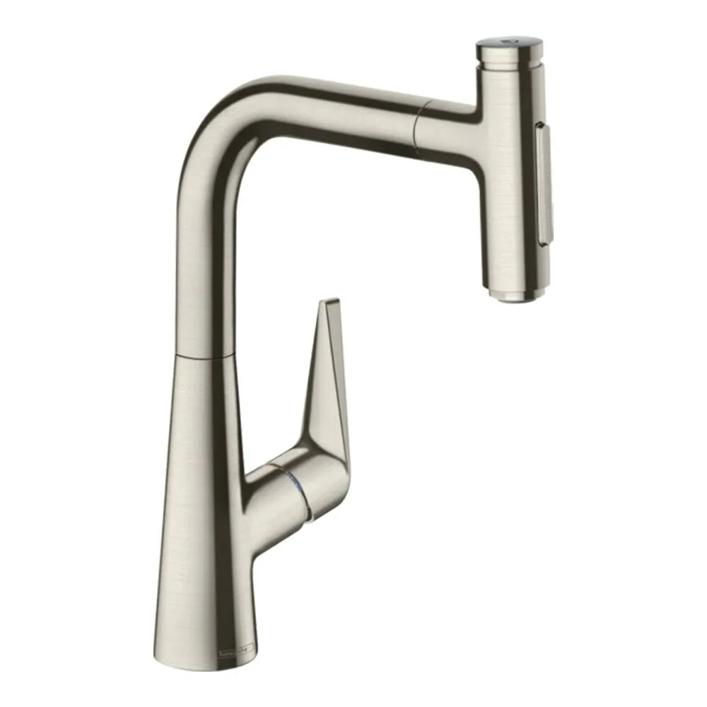 Bateria kuchenna Hansgrohe Talis Select M51 stojąca 220 z wyciąganą wylewką 2jet sBox stal szlachetna 73868800