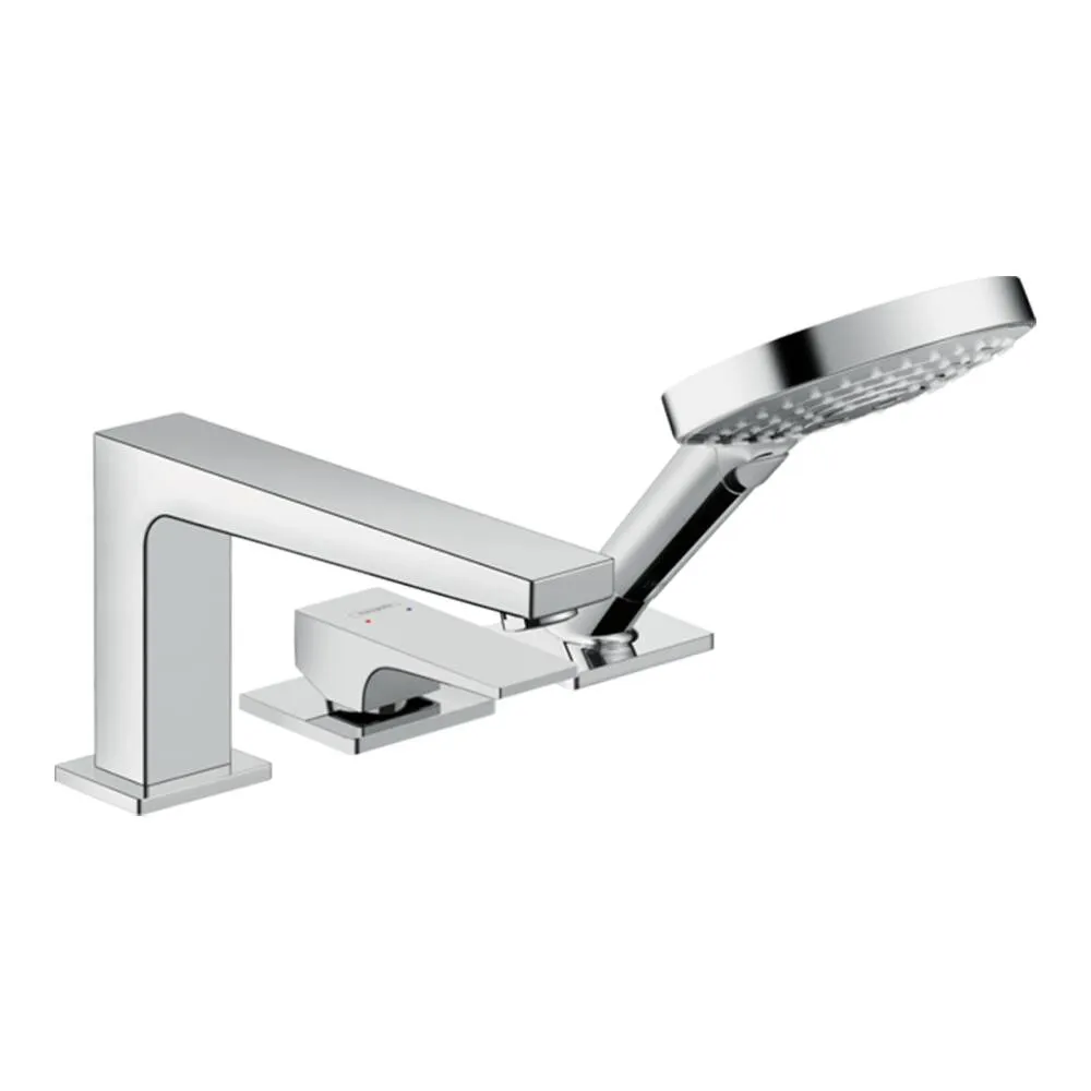 Bateria wannowa Hansgrohe Metropol stojąca 3-otworowa z wężem 160 cm chrom 32551000