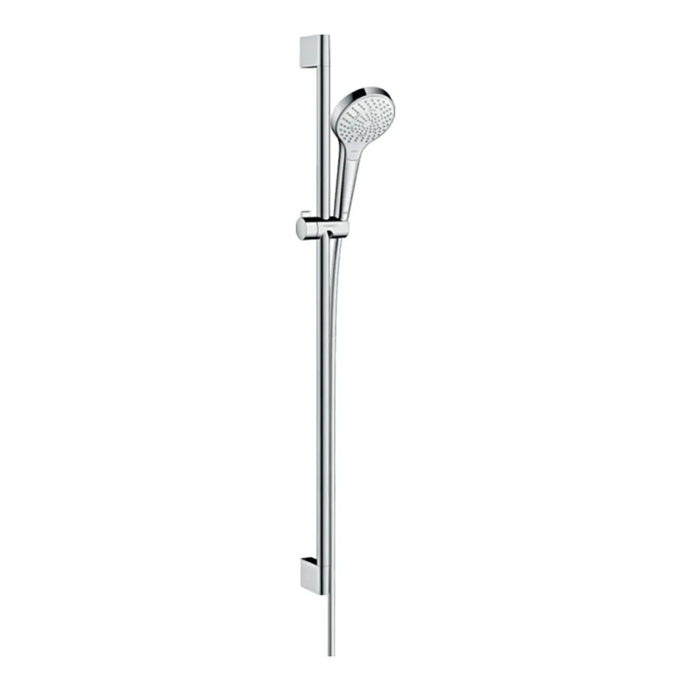 Zestaw prysznicowy Hansgrohe Croma Select S Multi ścienny z drążkiem 90 cm biały/chrom 26570400