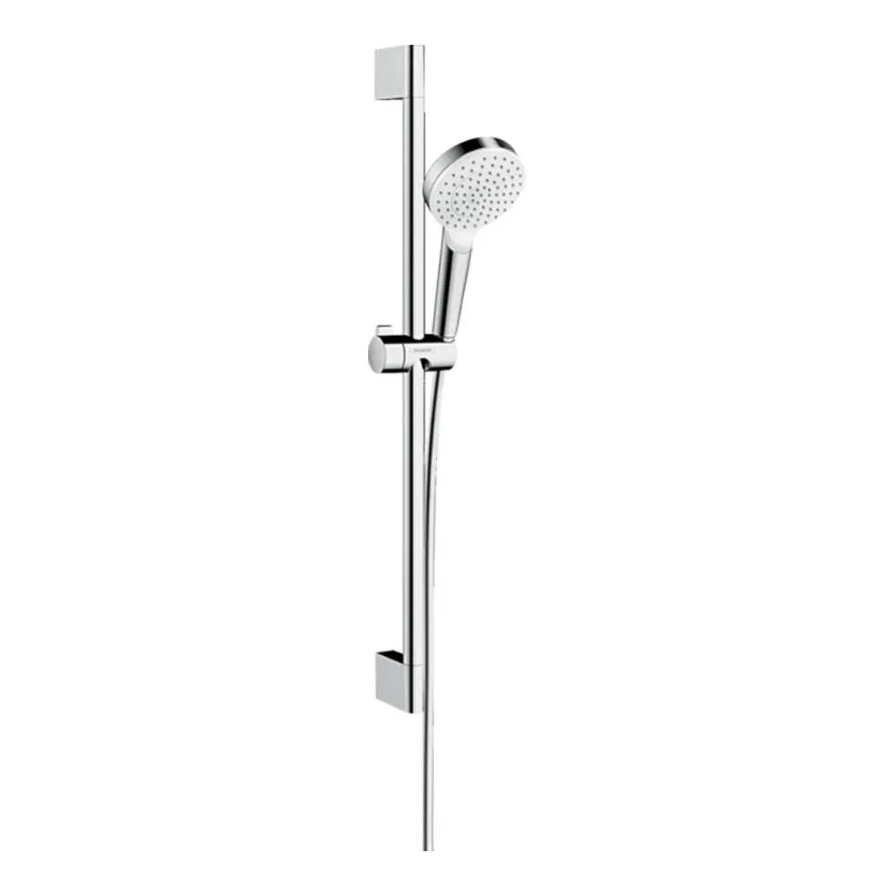 Zestaw prysznicowy Hansgrohe Crometta 1jet ścienny z drążkiem 65 cm biały/chrom 26533400