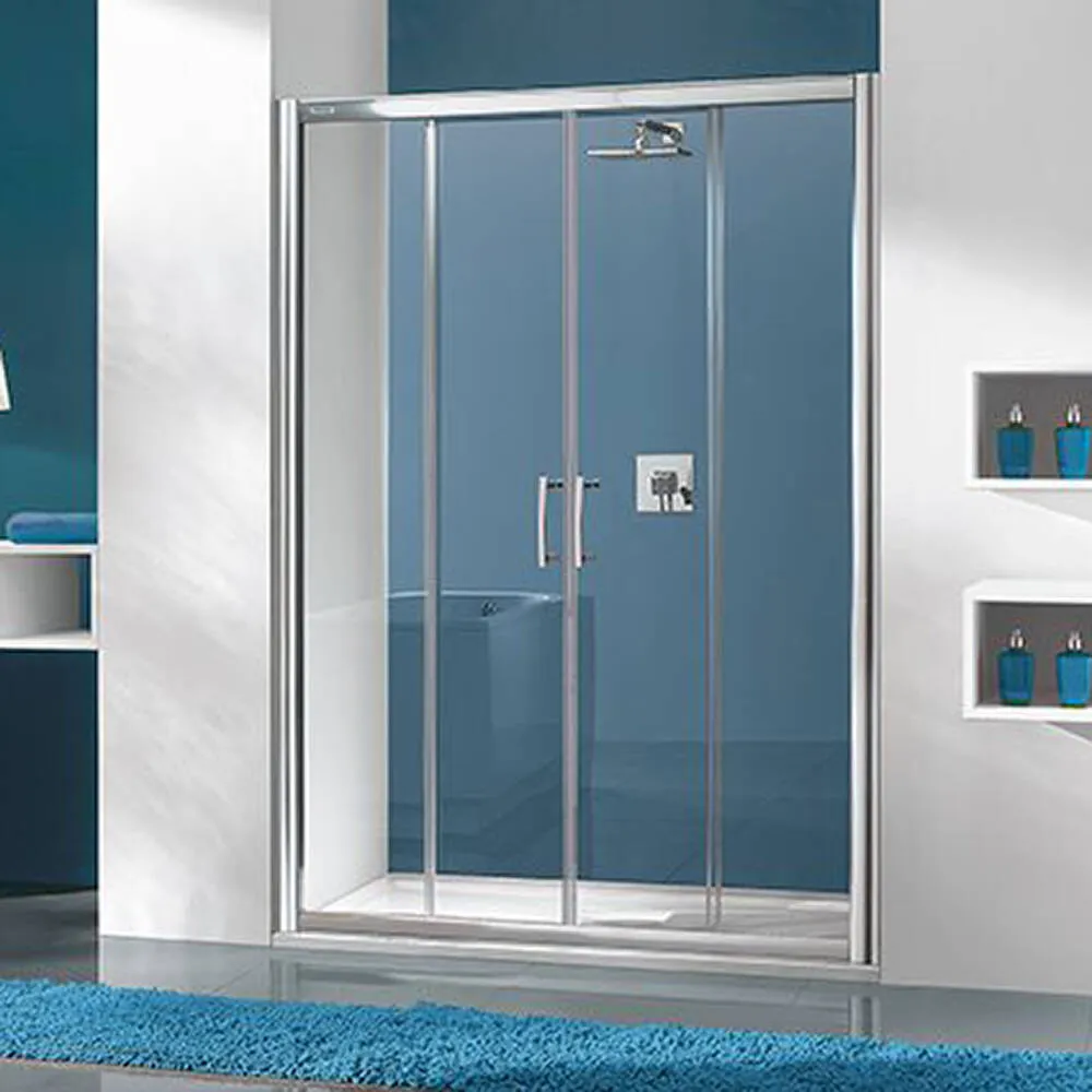 Drzwi do kabiny prysznicowej Sanplast TX 150 cm D4/TX5b przesuwne biały/szkło grey 600-271-1250-01-501