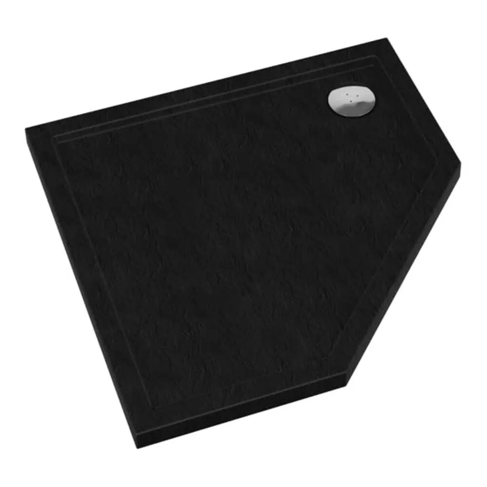 Brodzik pięciokątny Schedpol Caspar New 80x80 cm akrylowy black stone 3.2397/C/ST