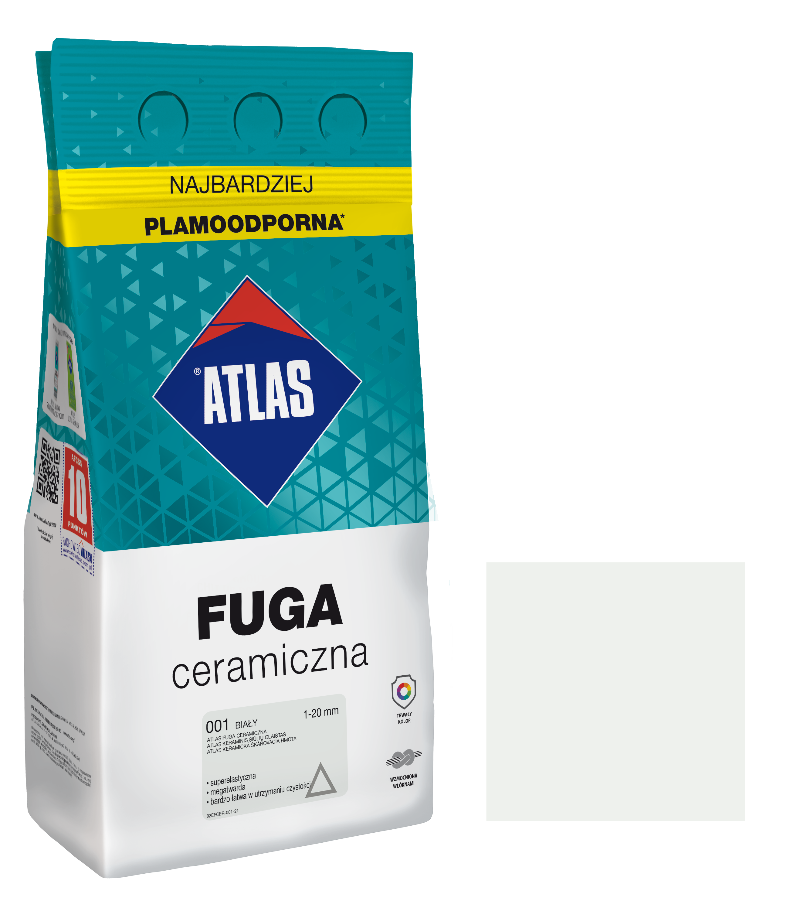 ATLAS FUGA CERAMICZNA 1-20MM 001 BIAŁA 5KG