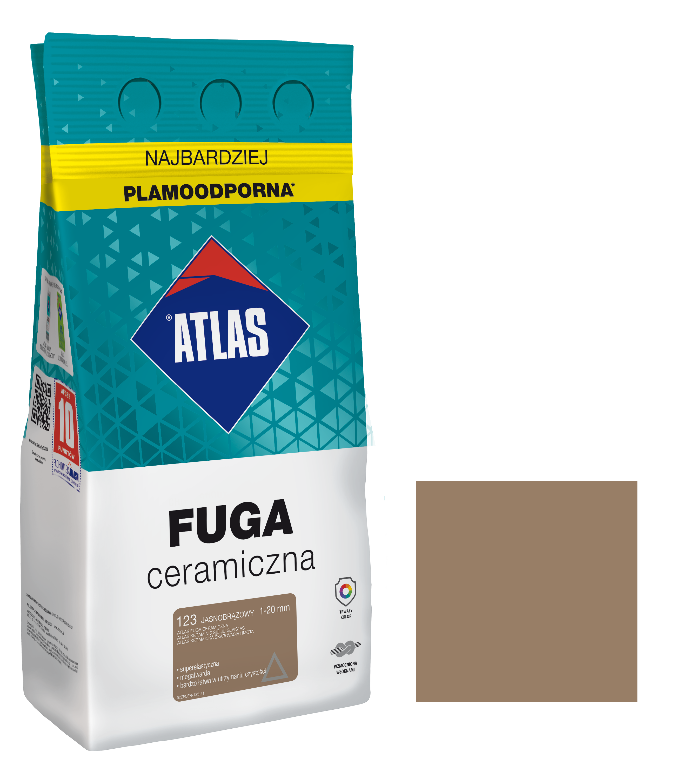 ATLAS FUGA CERAMICZNA 1-20MM 023 BRĄZOWA 5KG