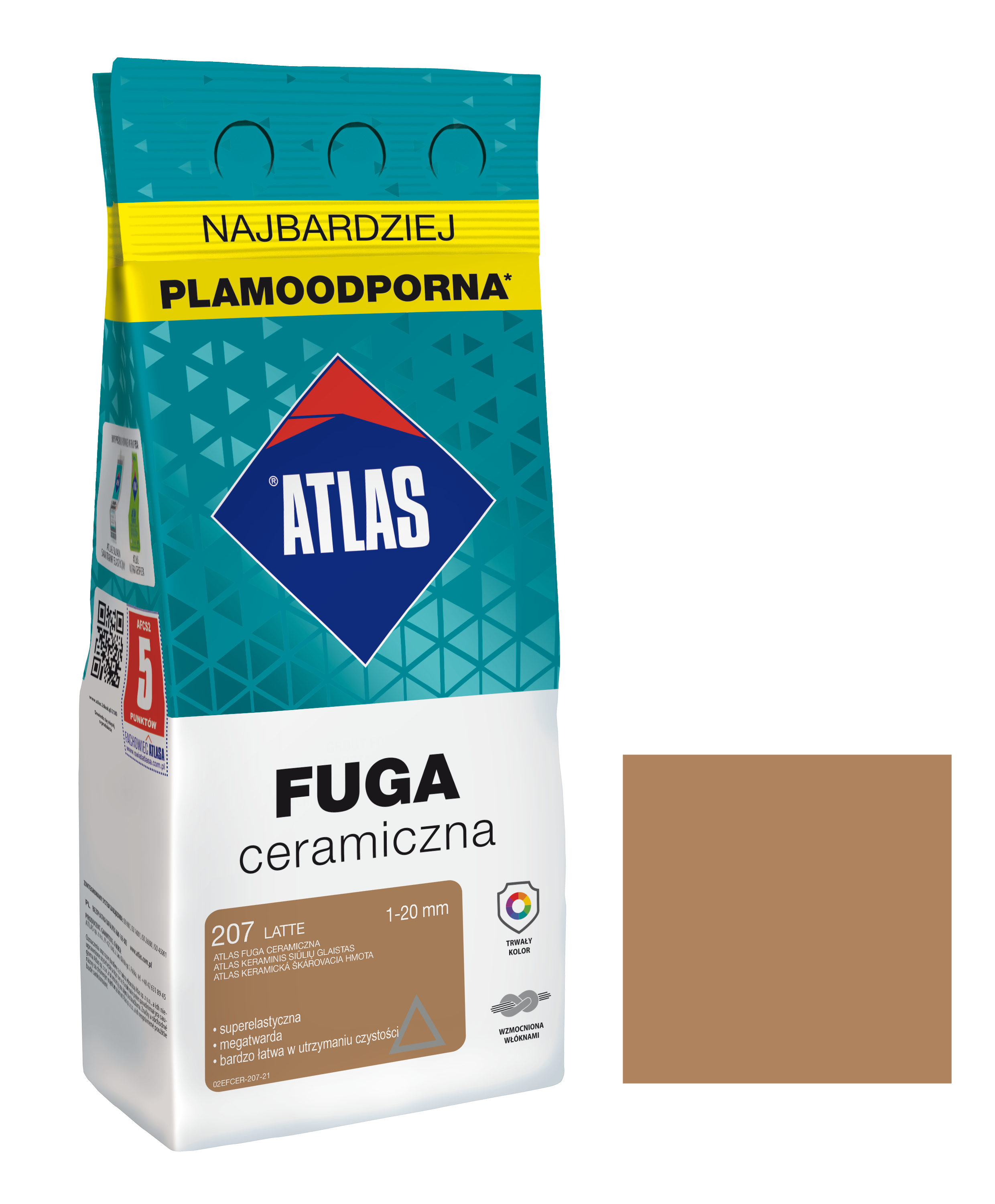 ATLAS FUGA CERAMICZNA 1-20MM 207 LATTE 2KG