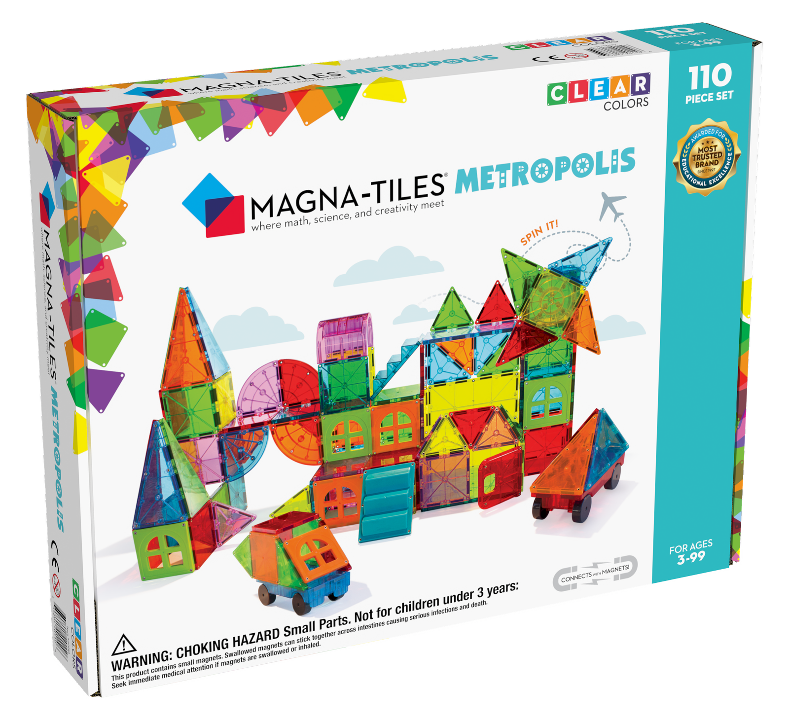 Magna-Tiles, Klocki Magnetyczne Metropolis 110 el.