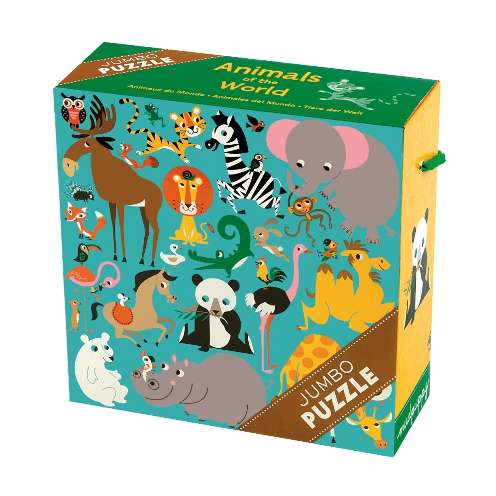 MUDPUPPY Puzzle JUMBO - 25 elementów - Zwierzęta świata