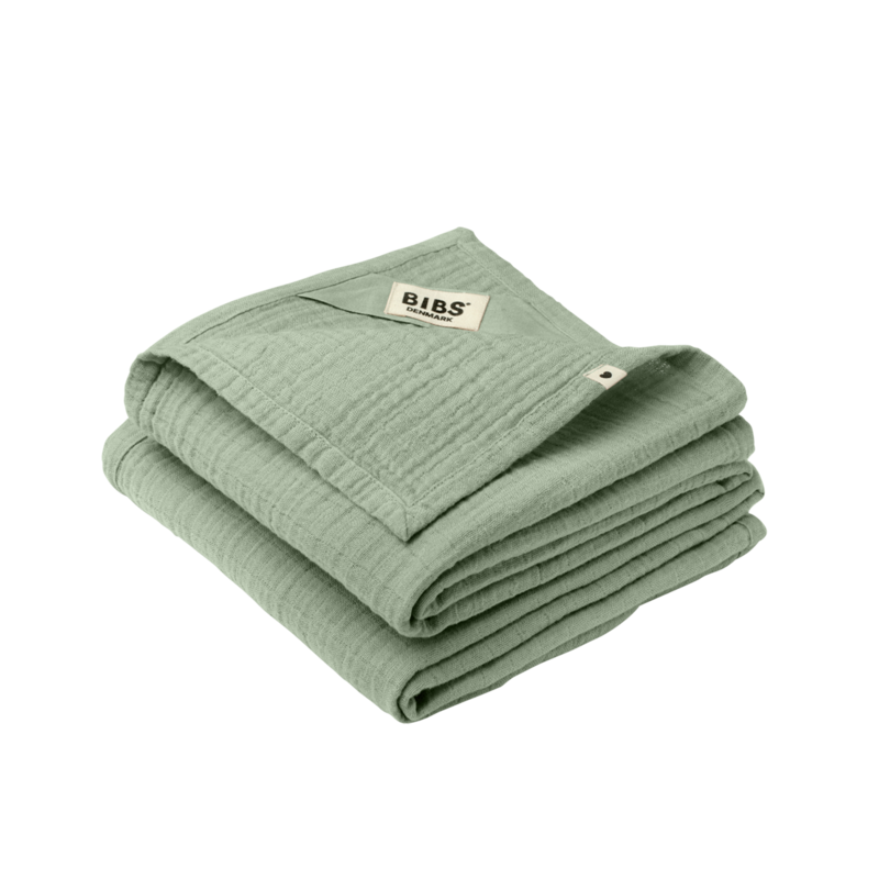 Bibs, 2 pieluszki 100% GOTS organic cotton 70 x 70 Sage