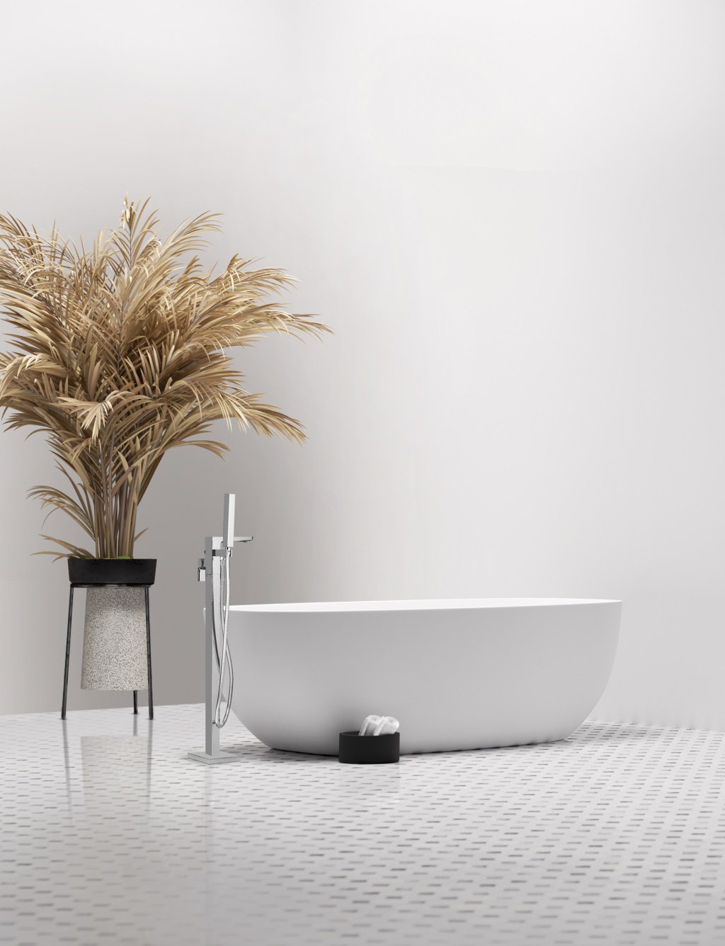 Invena Paros bateria wannowo-prysznicowa wolnostojąca chrom BW-09-W01