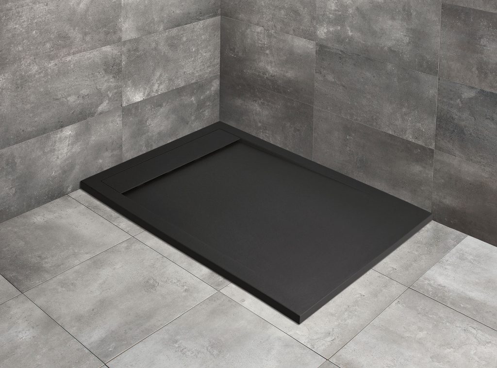 Radaway Teos F brodzik 140x80 cm prostokątny czarny HTF14080-54