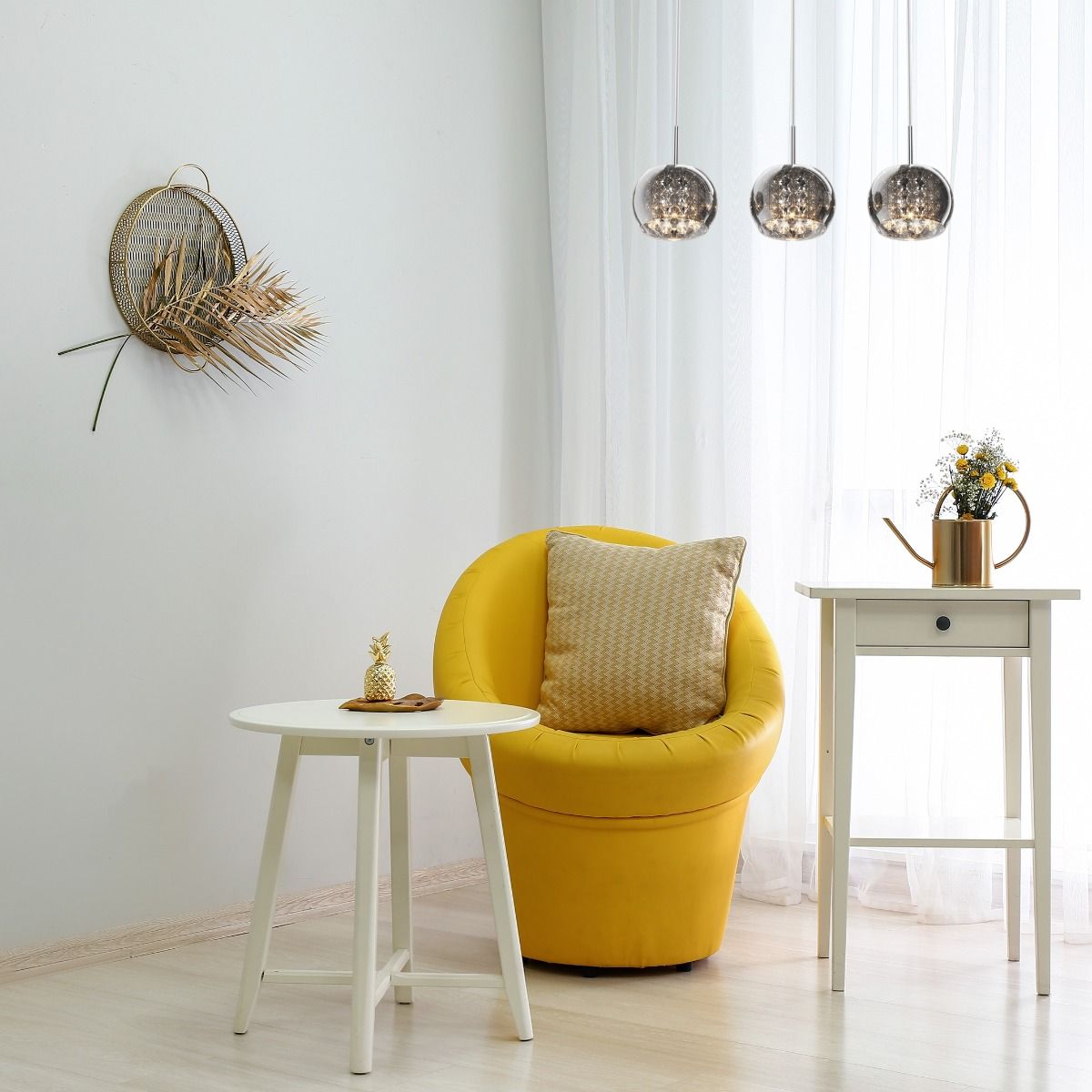 Zuma Line Crystal lampa wisząca 3x42W chrom/szkło dymione/kryształ P0076-03N-B5FZ