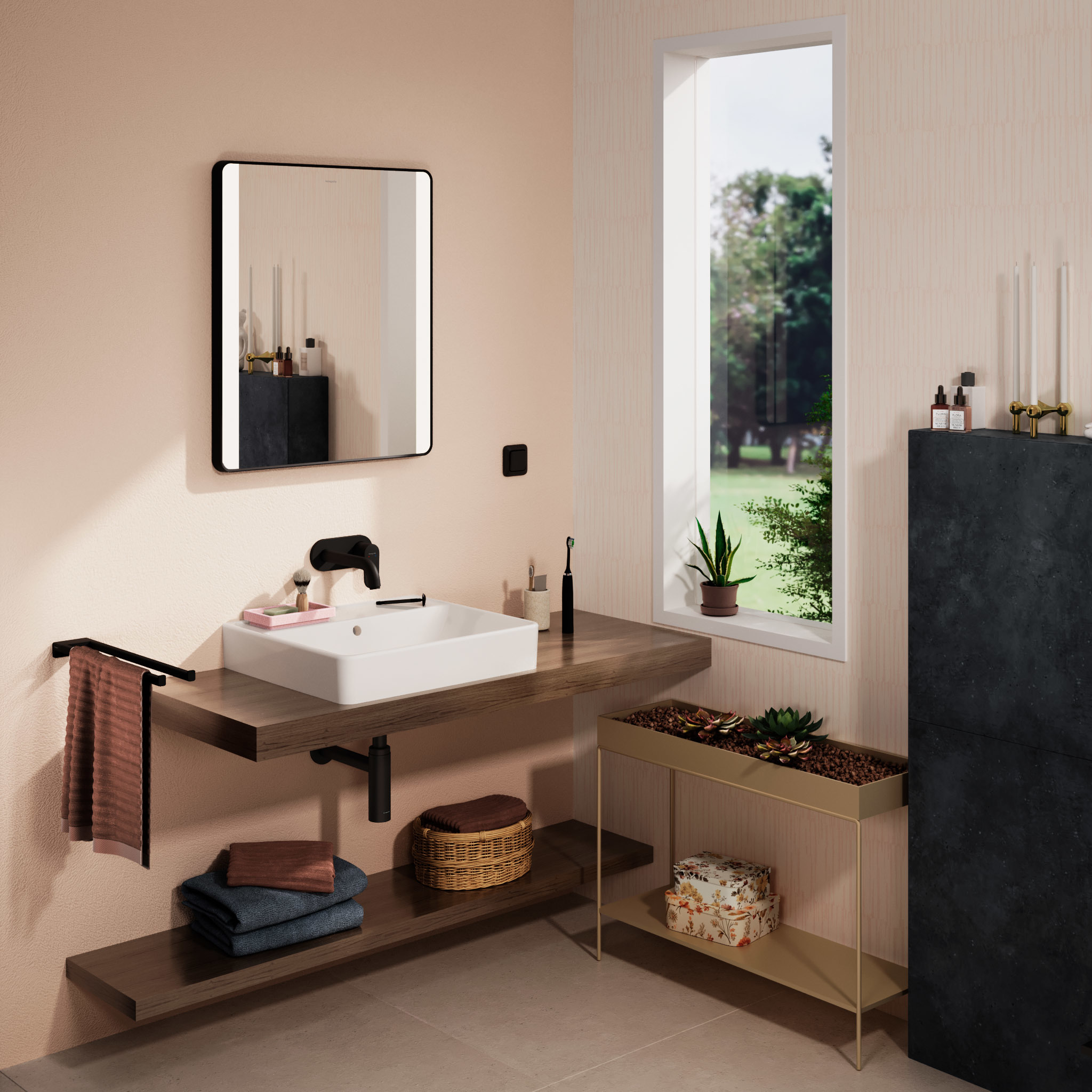 Hansgrohe Xanuia Q umywalka 55x48 cm prostokątna ścienna-nablatowa biała 60239450