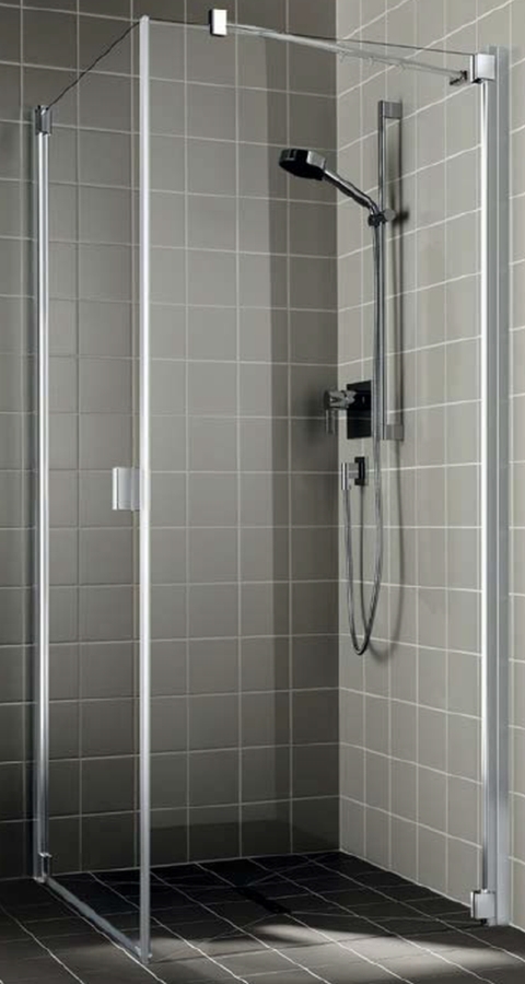 Kermi Raya RA TOR ścianka prysznicowa 75 cm prawa srebrny połysk/szkło przezroczyste RATOR07520VPK