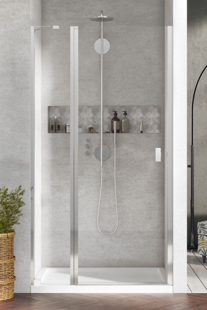 Radaway Nes DWJ II drzwi prysznicowe 120 cm wnękowe prawe chrom/szkło przezroczyste 10036120-01-01R