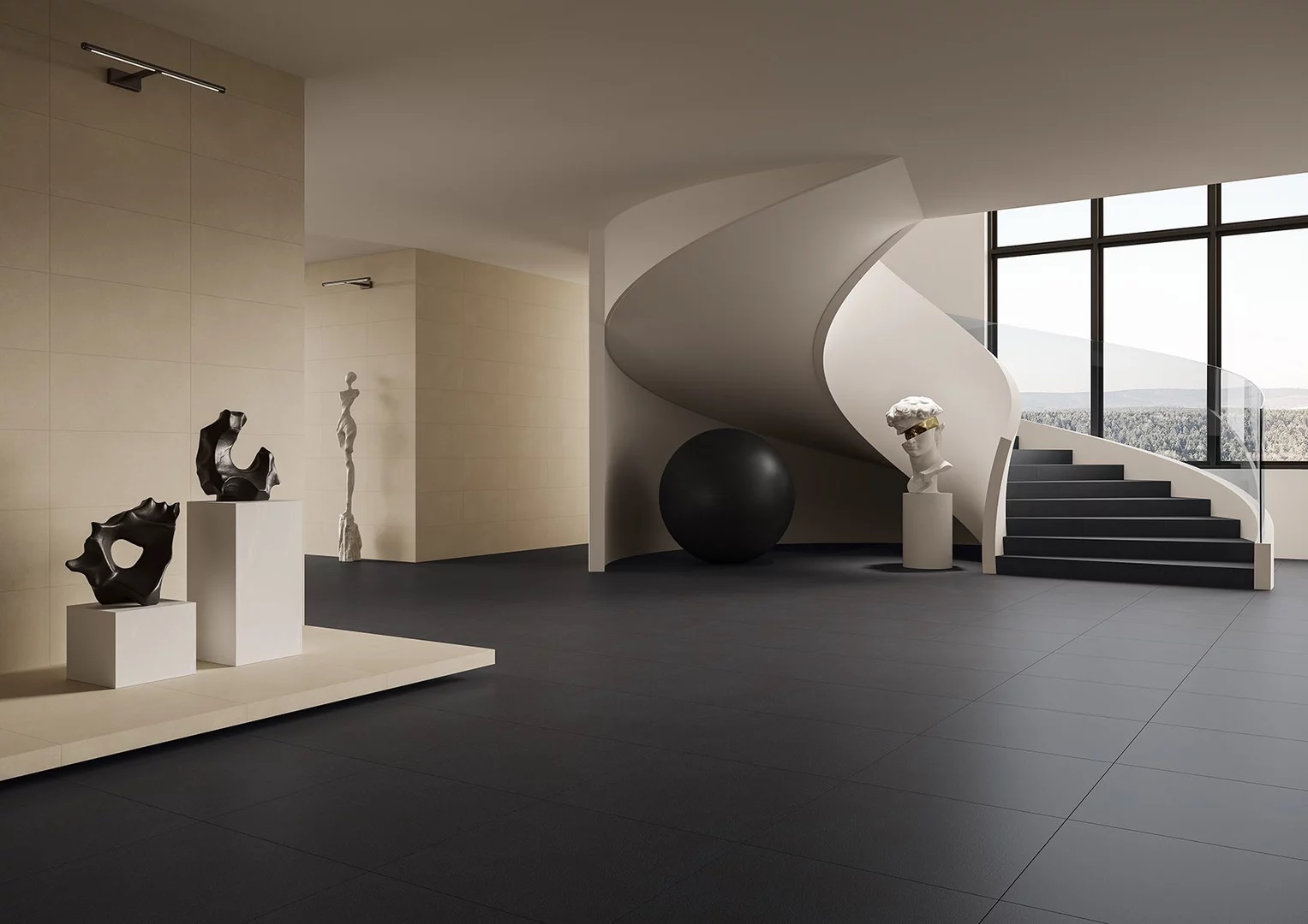 Paradyż Archicross Base Black Struktura płytka ścienno-podłogowa 59,8x59,8 cm czarna