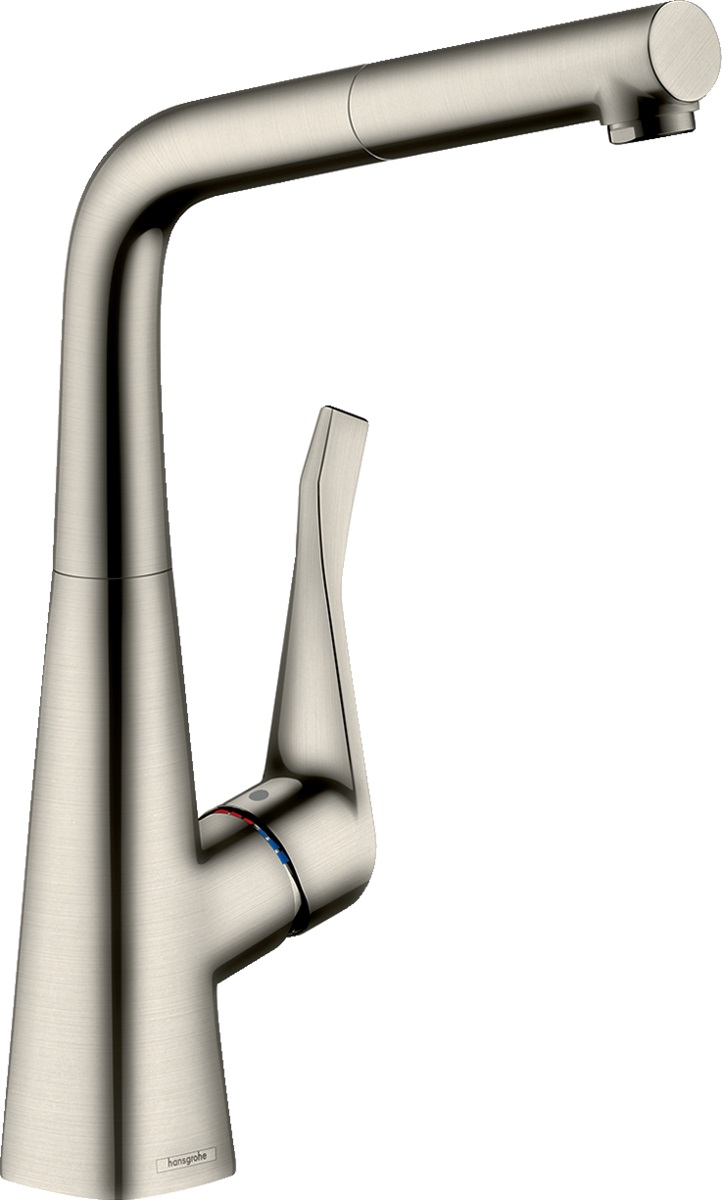 Hansgrohe Metris bateria kuchenna stojąca stalowa 14821800