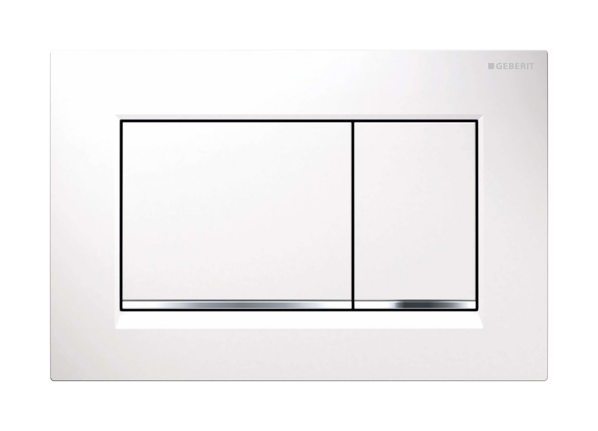 Geberit Sigma20 przycisk spłukujący do WC chrom błyszczący-biały 115.883.KJ.1