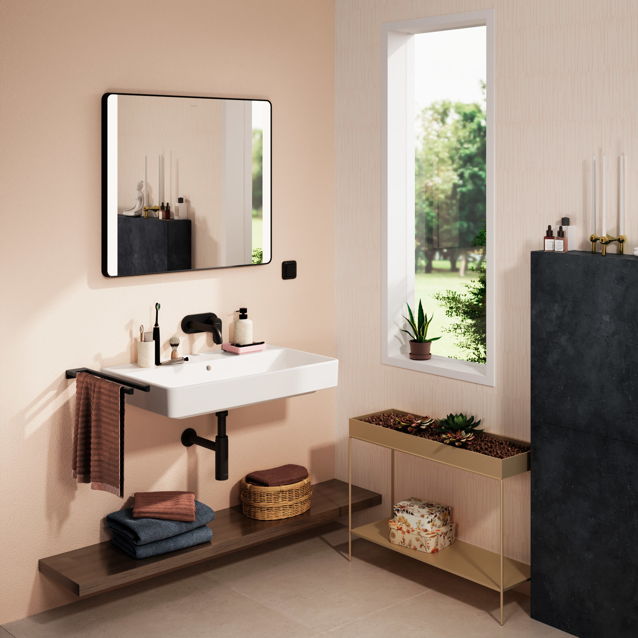 Hansgrohe Xanuia Q umywalka 80x48 cm prostokątna ścienna biała 61137450
