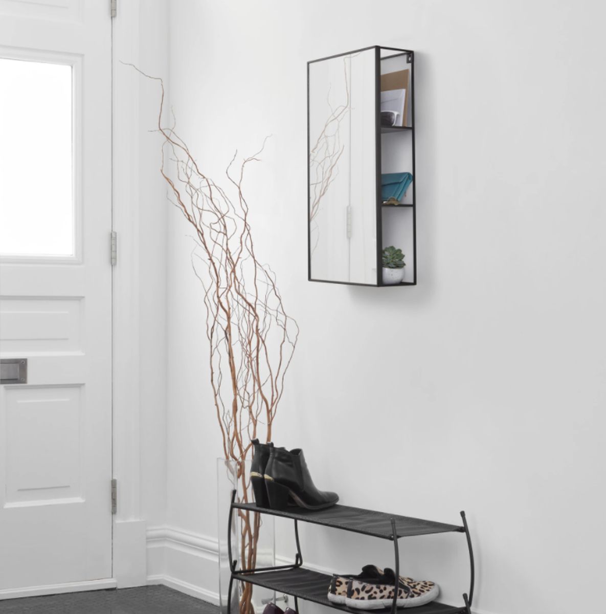 Umbra Cubiko lustro 30,5x60,9 cm prostokątne czarny 1009654-040
