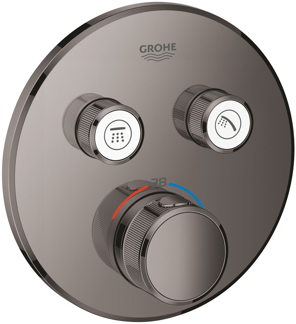 Grohe Grohtherm SmartControl bateria wannowo-prysznicowa podtynkowa termostatyczna hard graphite 29119A00