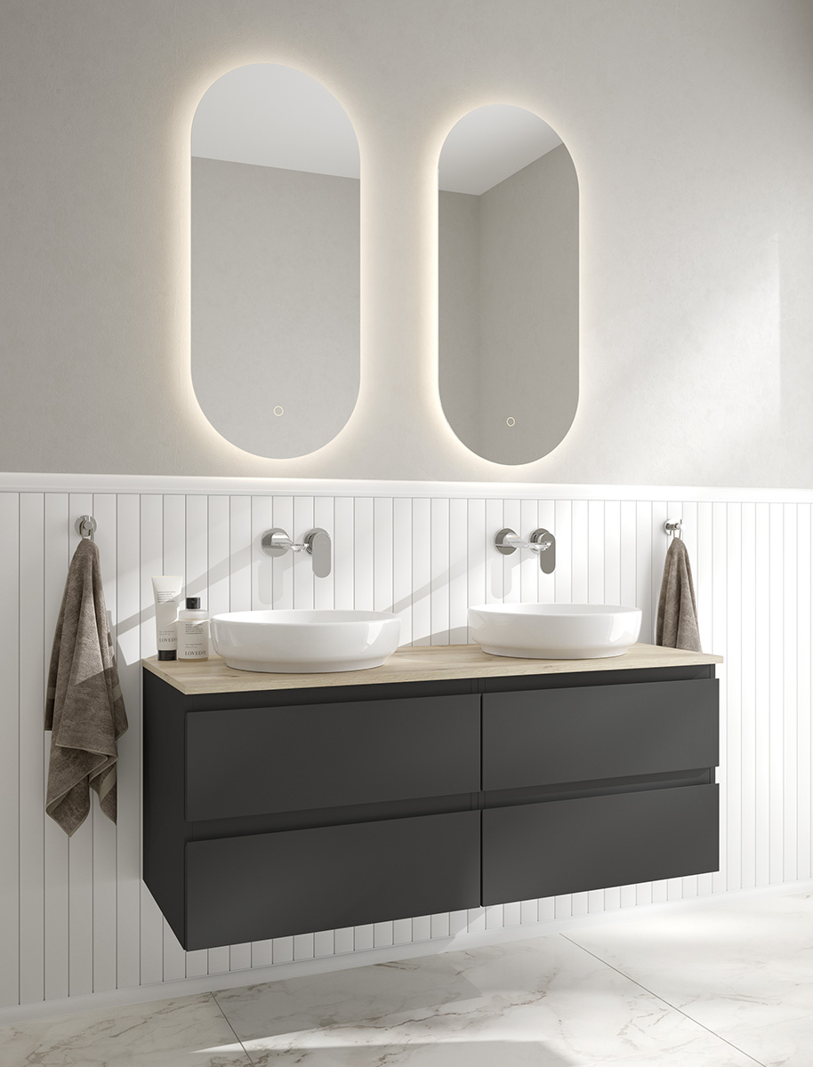 Oltens Fossa umywalka 40 cm nablatowa okrągła z powłoką SmartClean biała 40802000 - Wysyłka w 24h