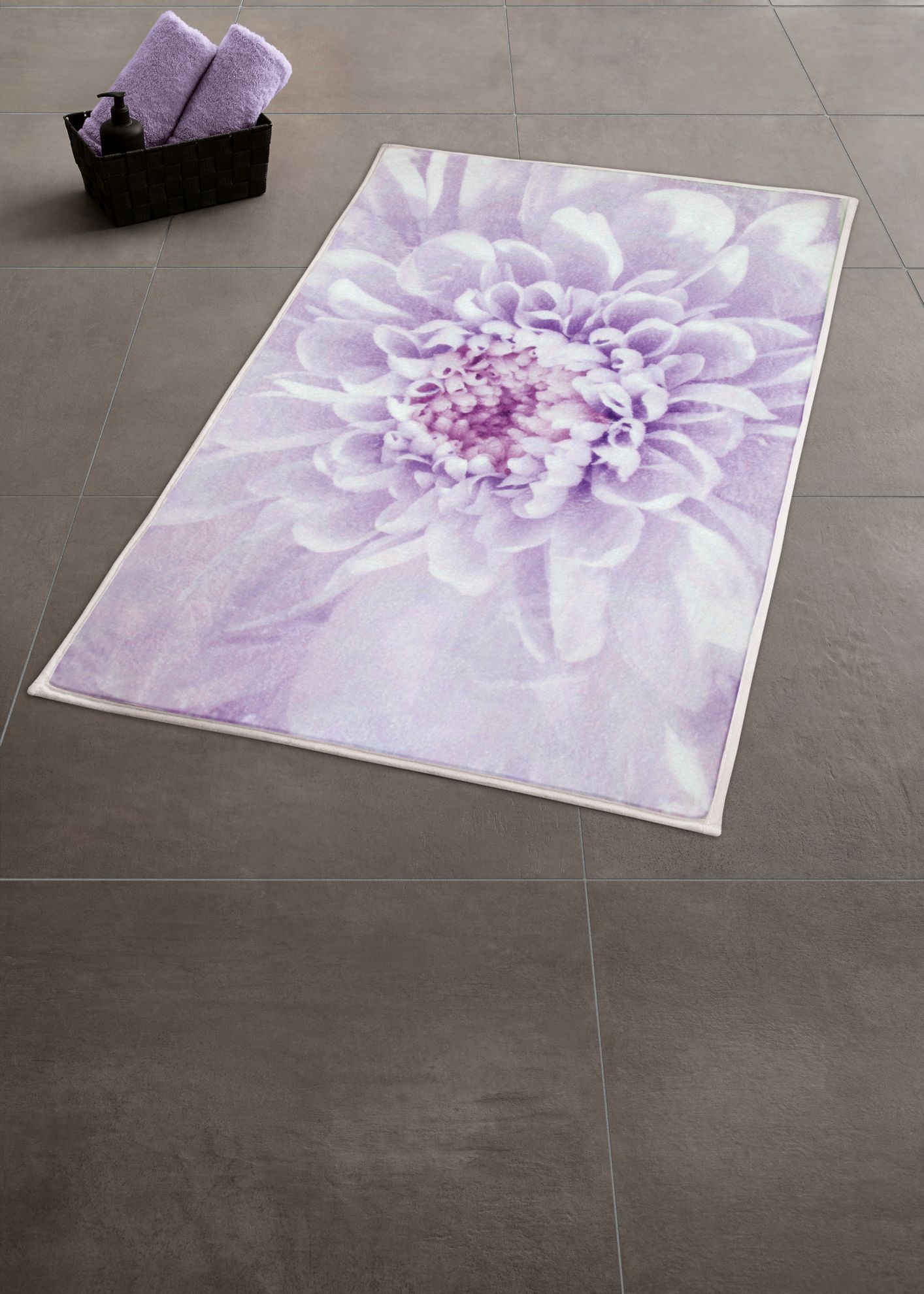Kleine Wolke Dahlia dywanik łazienkowy 70x120 cm poliester jasny fiolet 9185851225