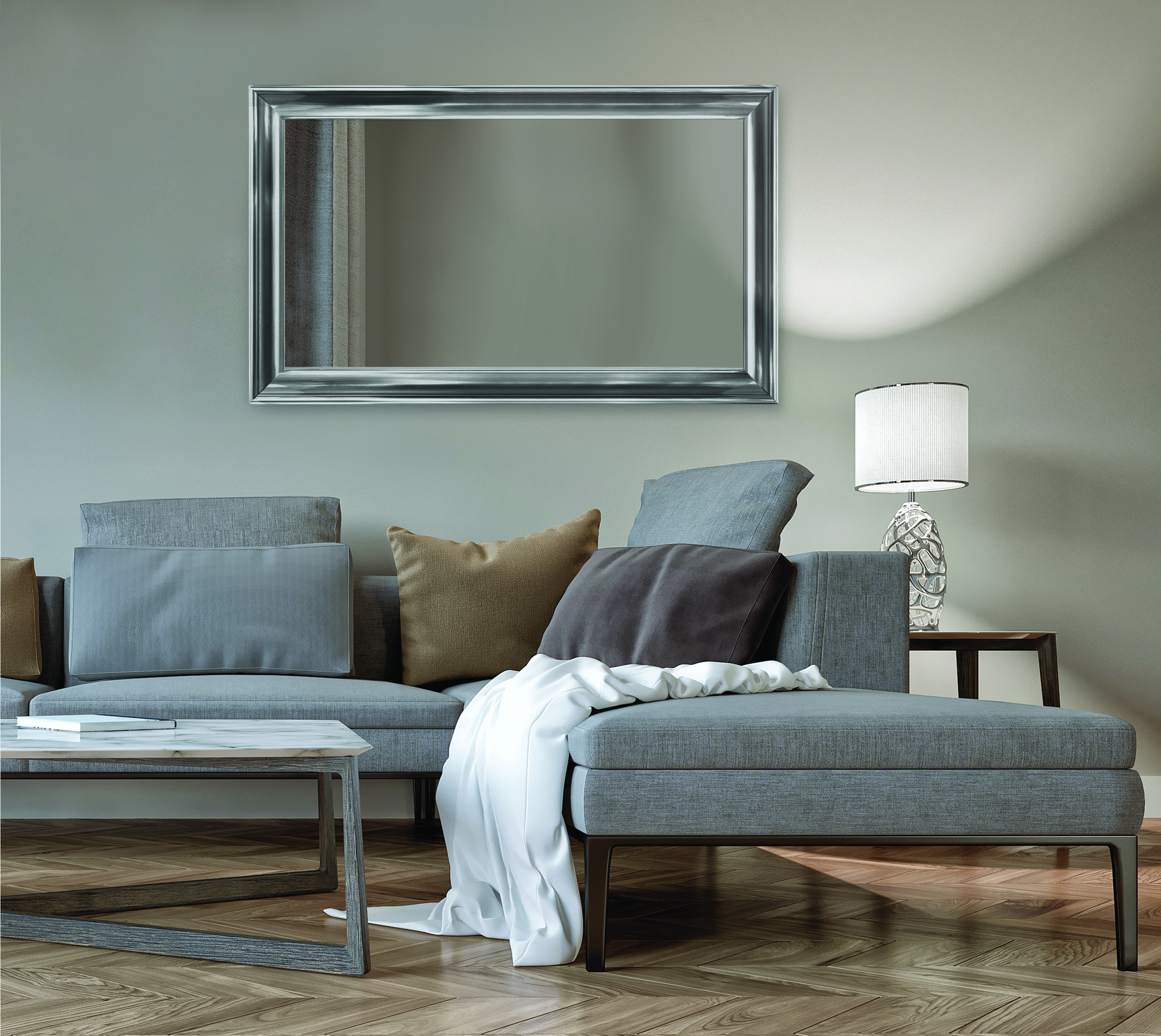 Ars Longa Verona lustro 148x58 cm prostokątne nikiel VERONA40130-N