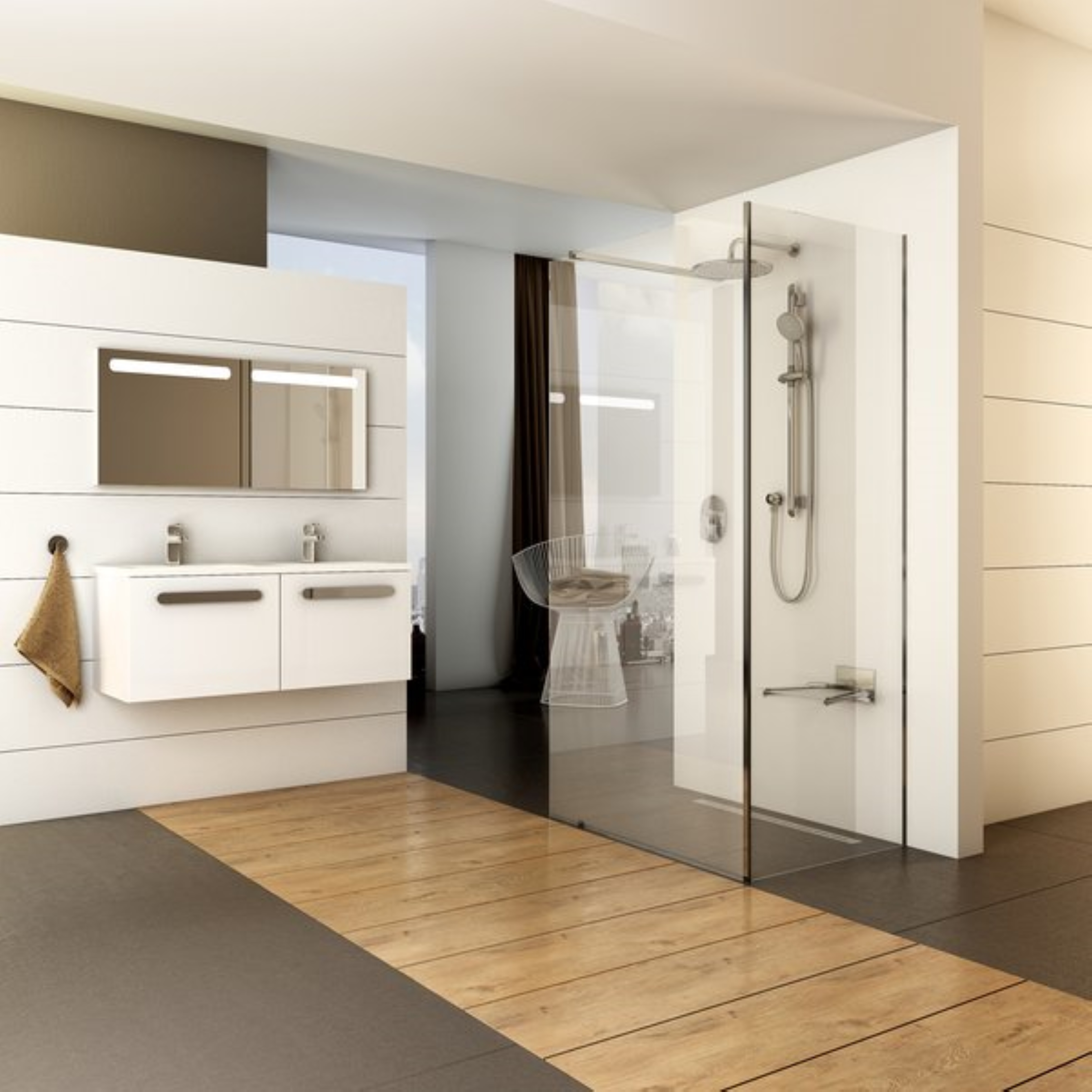 Ravak Walk-In Corner kabina prysznicowa 120x80 cm Walk-In aluminium polerowane/szkło przezroczyste GW1CG4C00Z1