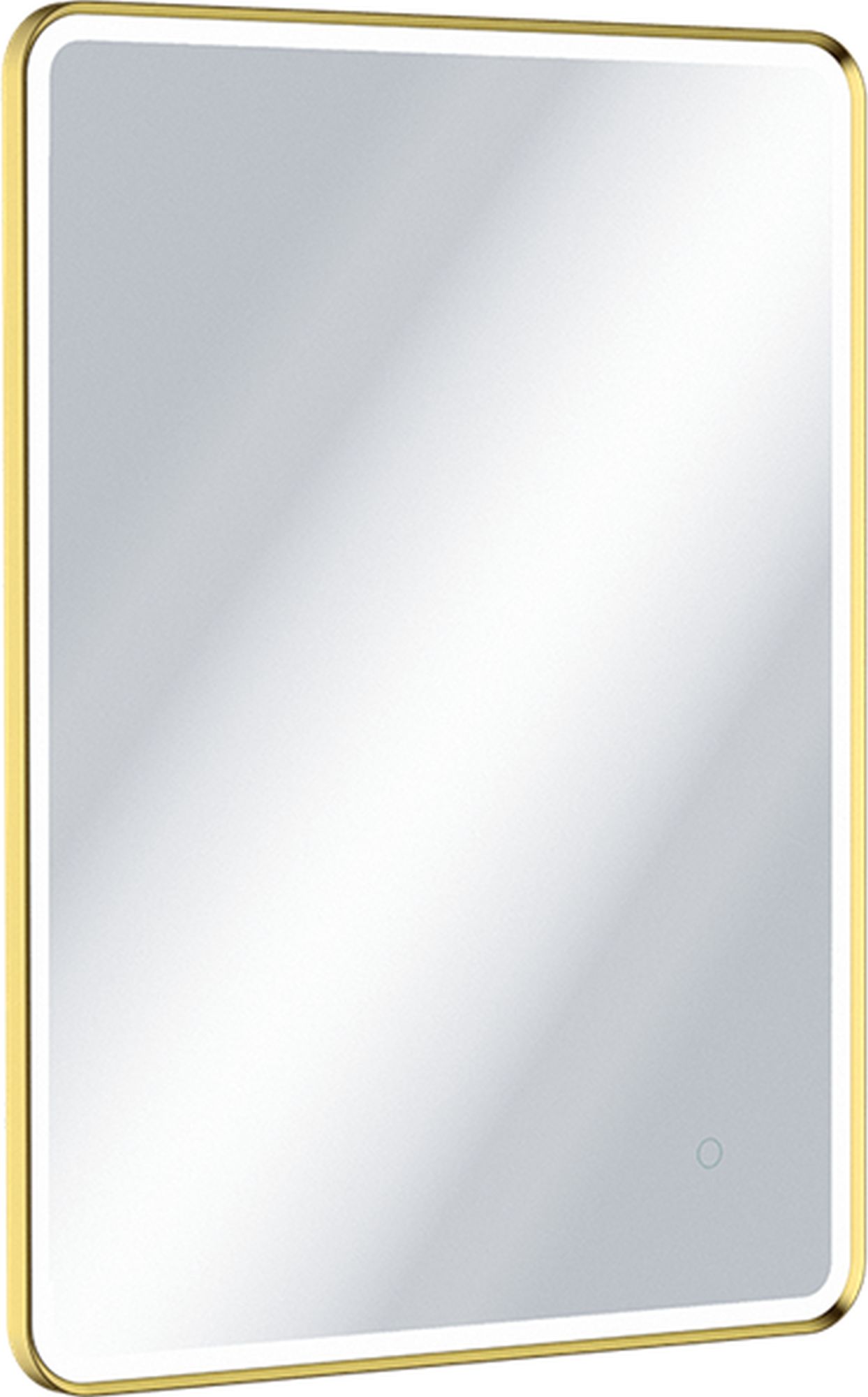Excellent Corido lustro 60x80 cm prostokątne z oświetleniem z matą grzewczą z ramą złoty połysk DOEX.CO080.060.GL