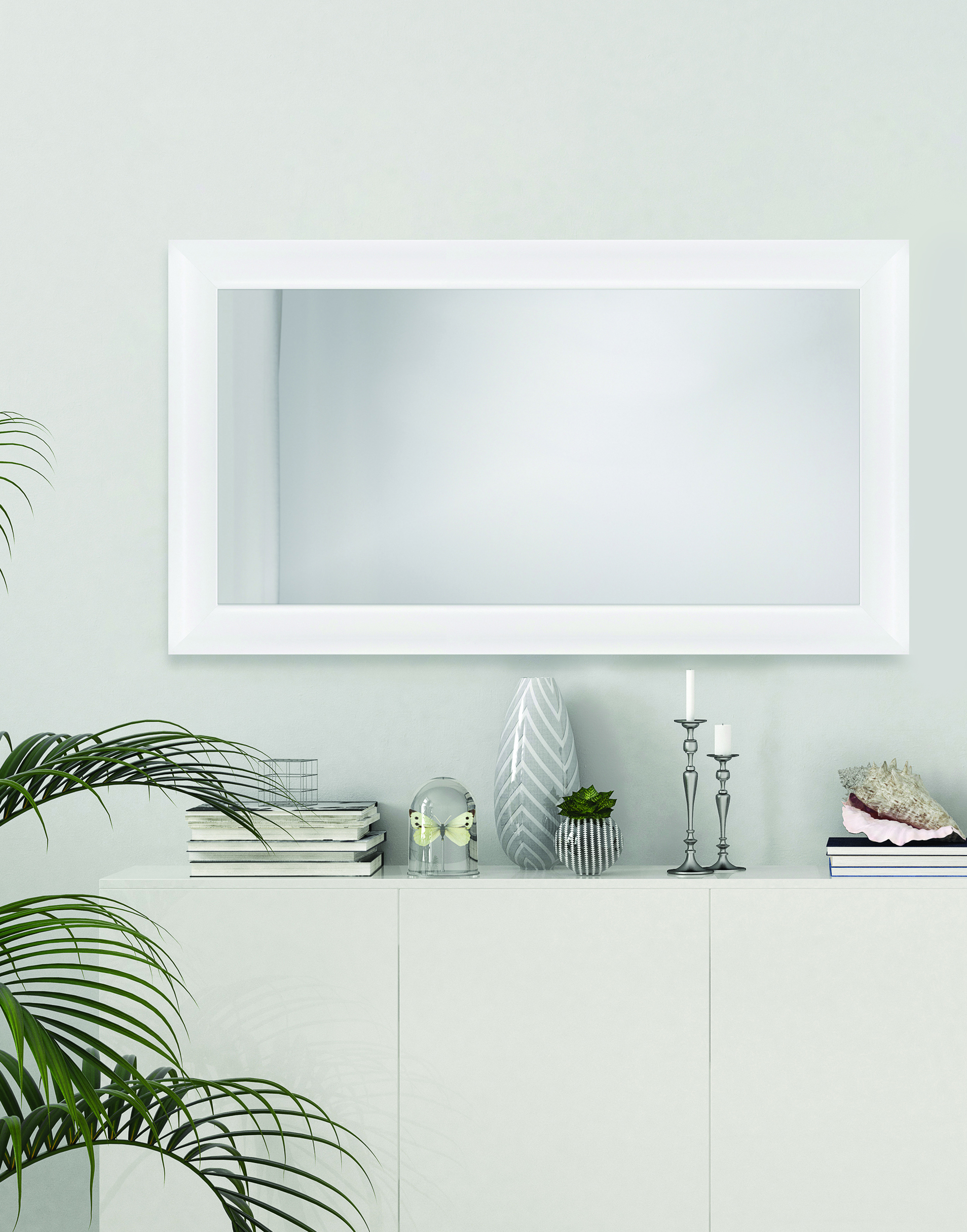 Ars Longa Malmo lustro 83x63 cm prostokątne białe MALMO5070-B