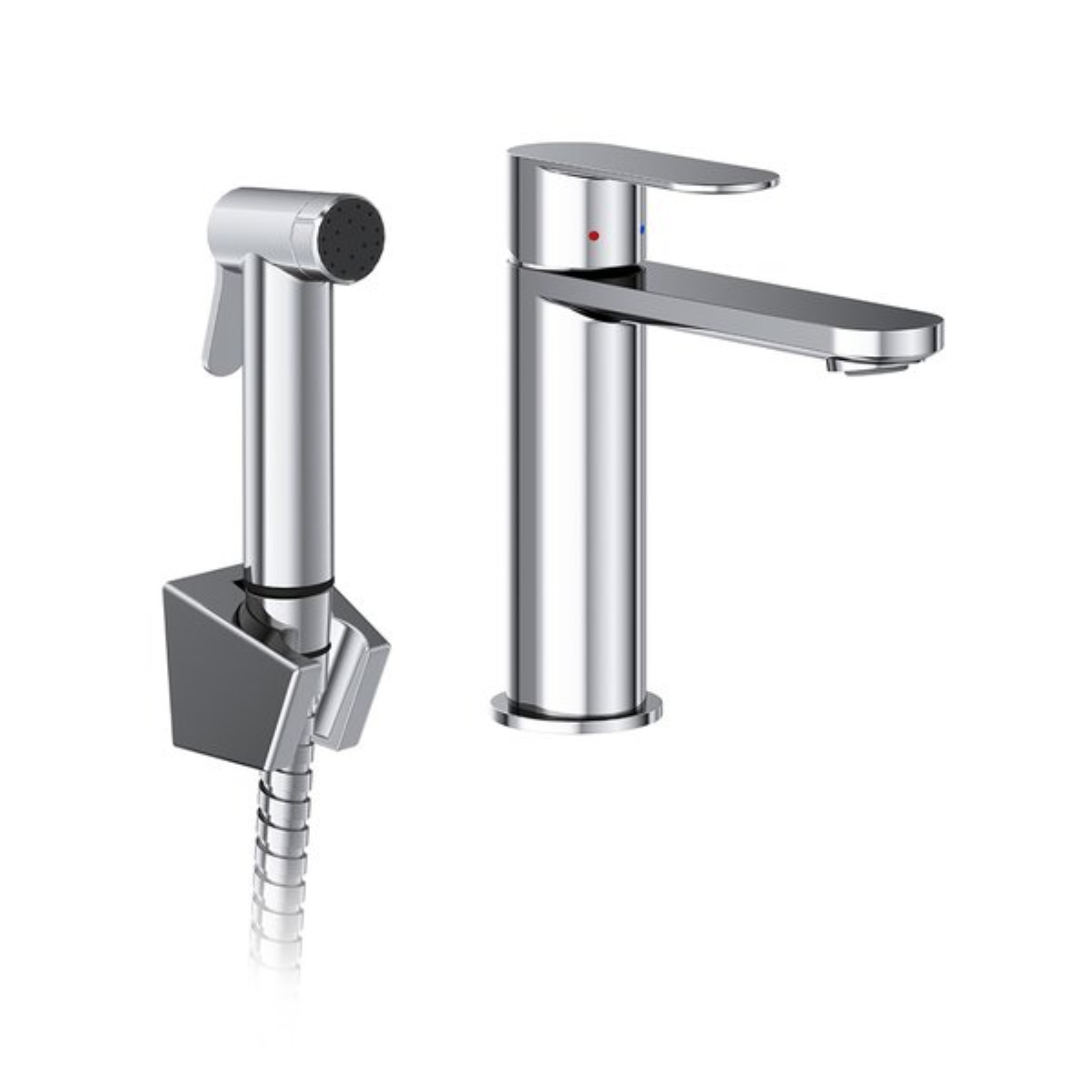 Ravak Chrome II bateria umywalkowa ze słuchawką typu bidetta stojąca chrom X070450