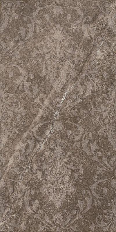 Paradyż Palazzo dekor ścienny 30x60 cm inserto ornament brązowy