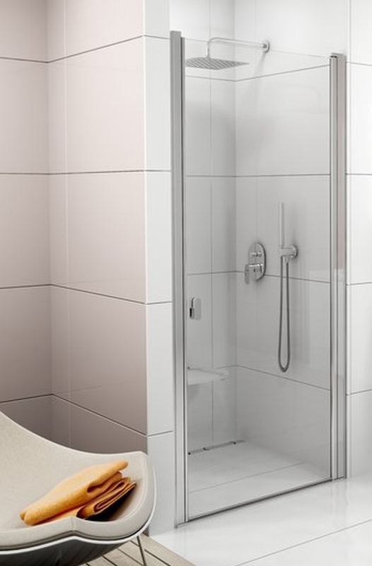 Ravak Chrome CSD1-80 drzwi prysznicowe 80 cm wnękowe biały/szkło przezroczyste 0QV40100Z1
