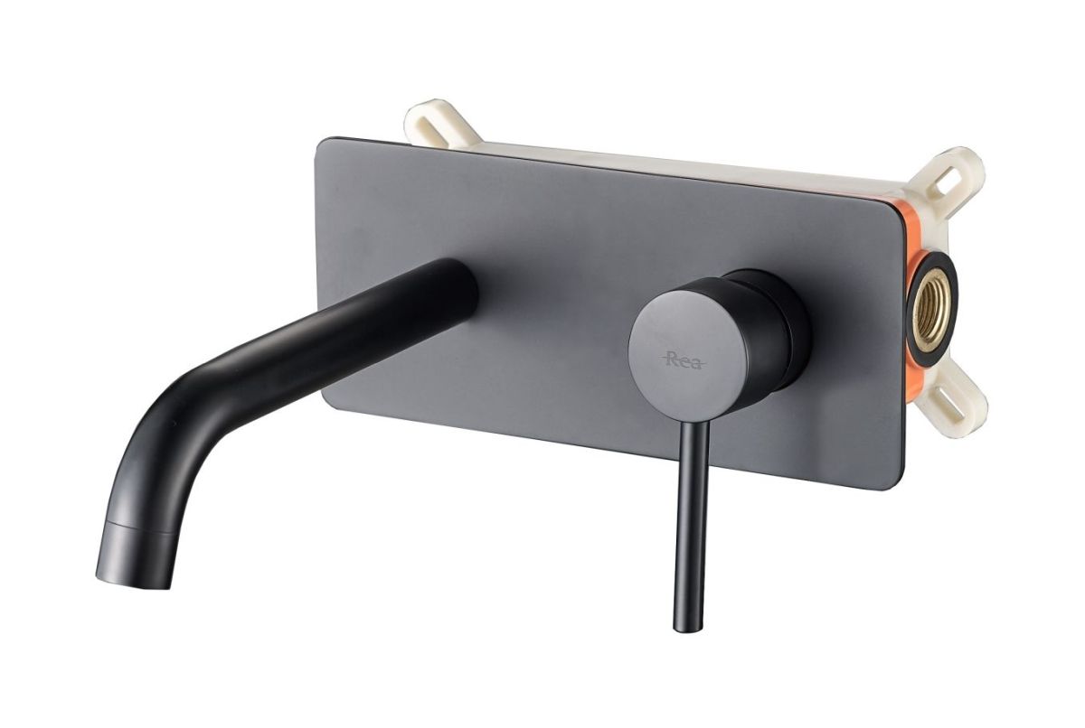 Rea Viva Black bateria umywalkowa podtynkowa czarna REA-B0231