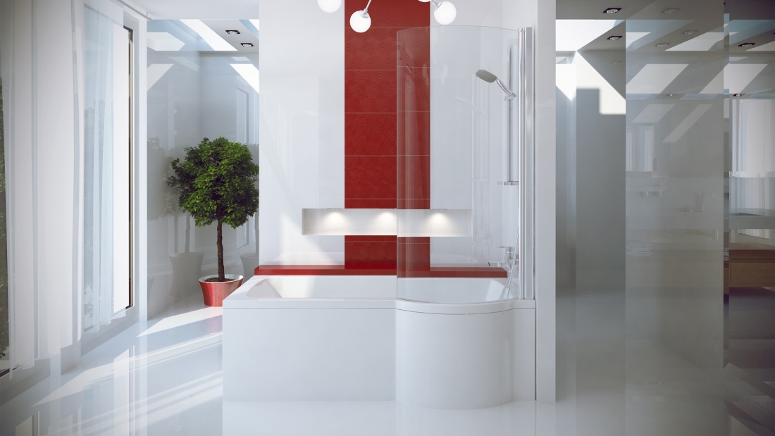 Besco Inspiro wanna narożna 150x70 cm prawa z parawanem biała #WAI-150-NPR