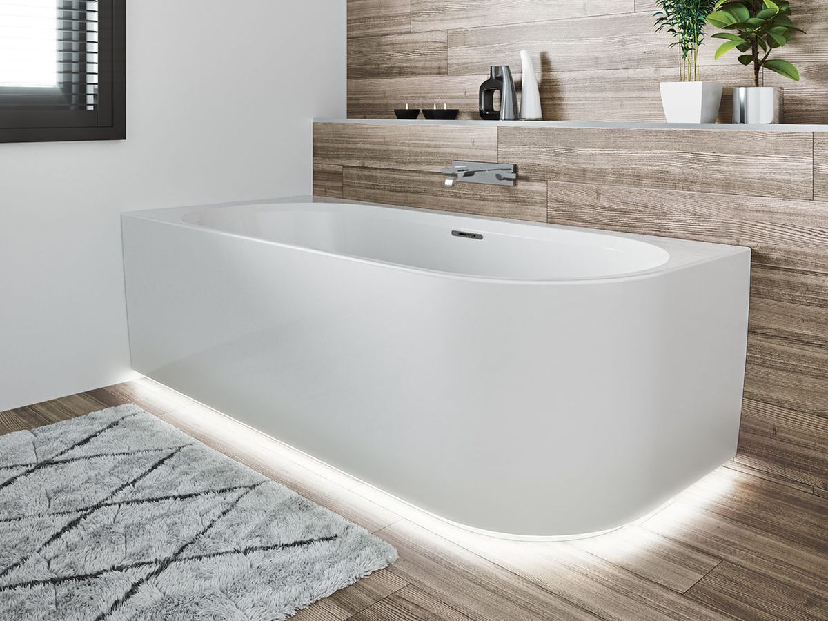 Riho Desire wanna narożna 184x84 cm prostokątna biała B087002005