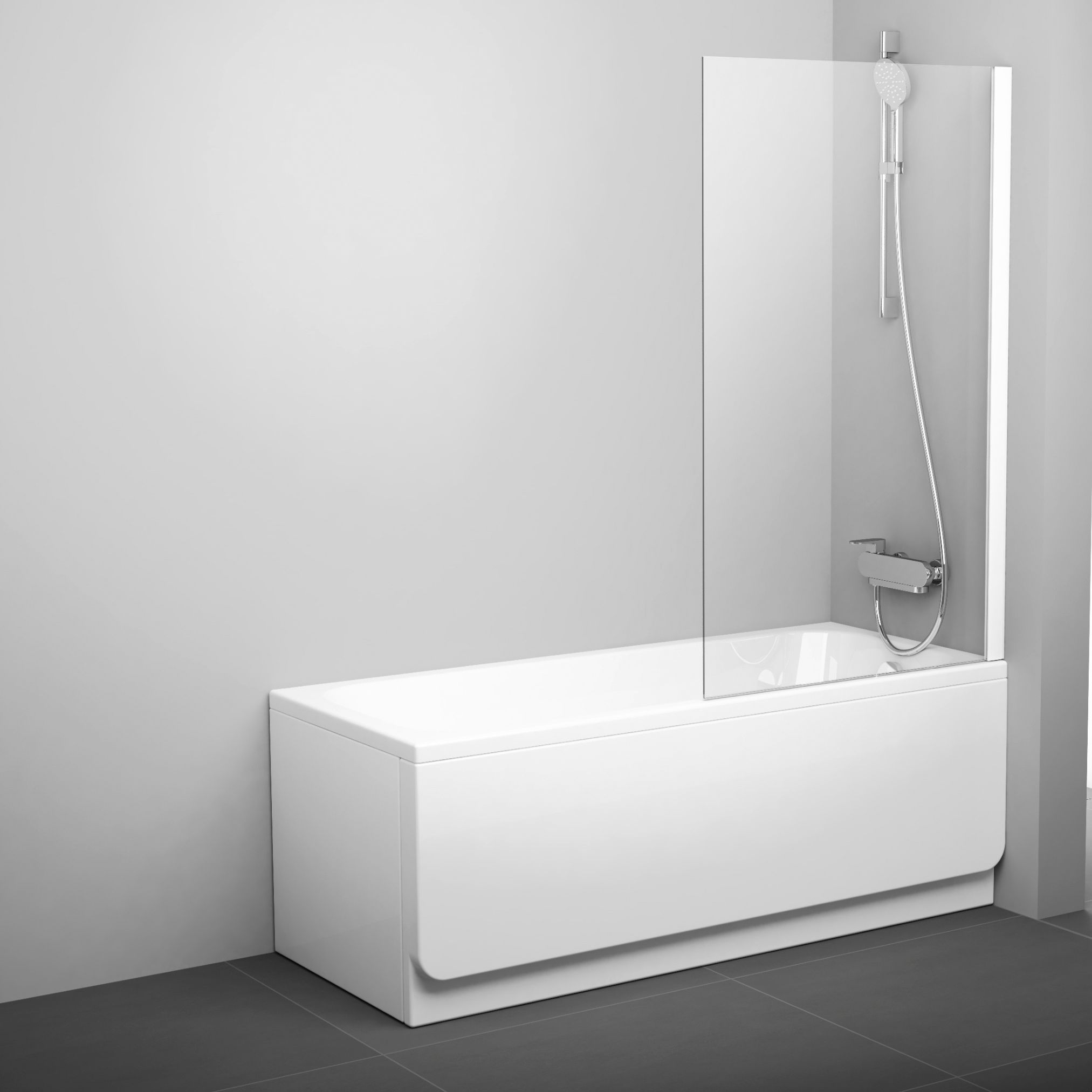 Ravak Pivot PVS1-80 parawan nawannowy 80 cm 1-częściowy biały/przezroczyste 79840100Z1 - Wysyłka w 24h