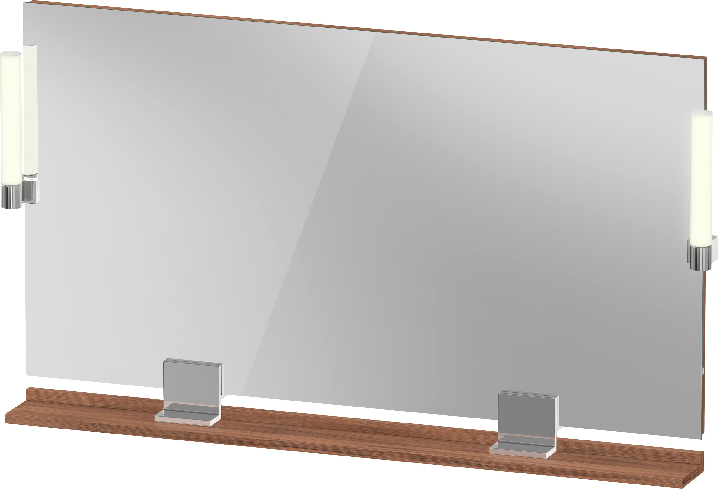 Duravit Sivida lustro 125x65 cm prostokątne z oświetleniem chrom-drewno SV7424010790000