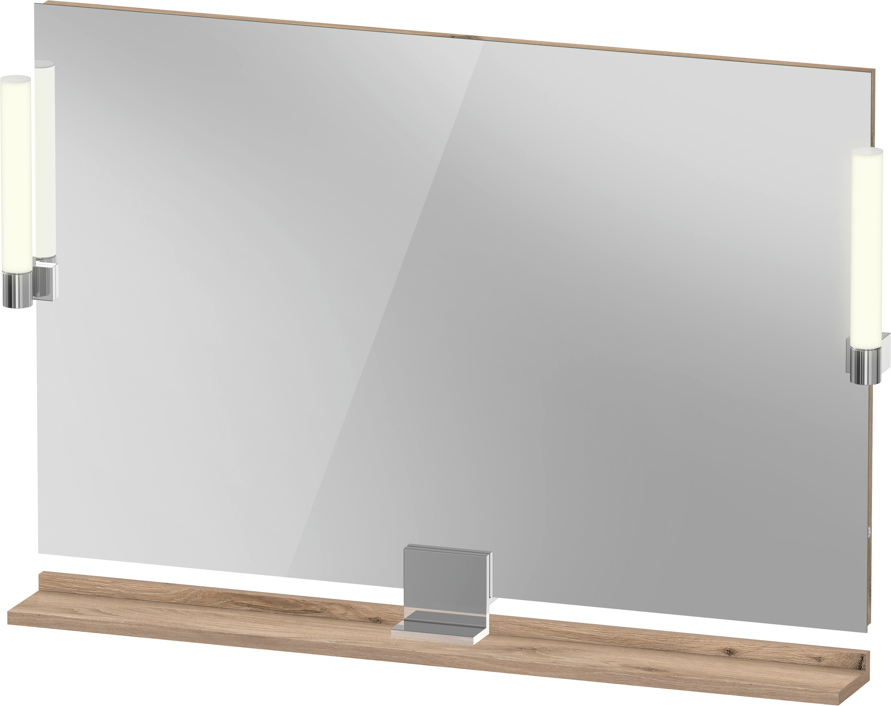 Duravit Sivida lustro 105x65 cm prostokątne z oświetleniem chrom-drewno SV7423010550000