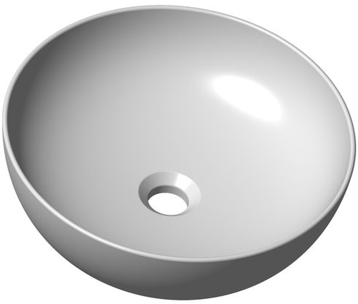 Ravak Uni Slim umywalka 40 cm nablatowa okrągła biała XJX01140003