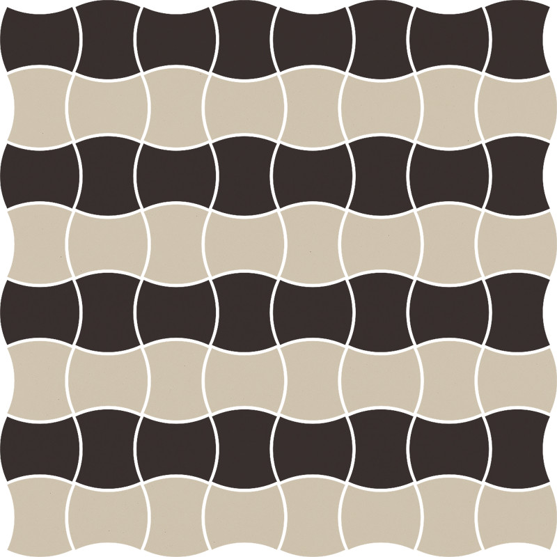 Paradyż Modernizm mozaika ścienno-podłogowa 30,9x30,9 cm prasowana mix B czarny/szary