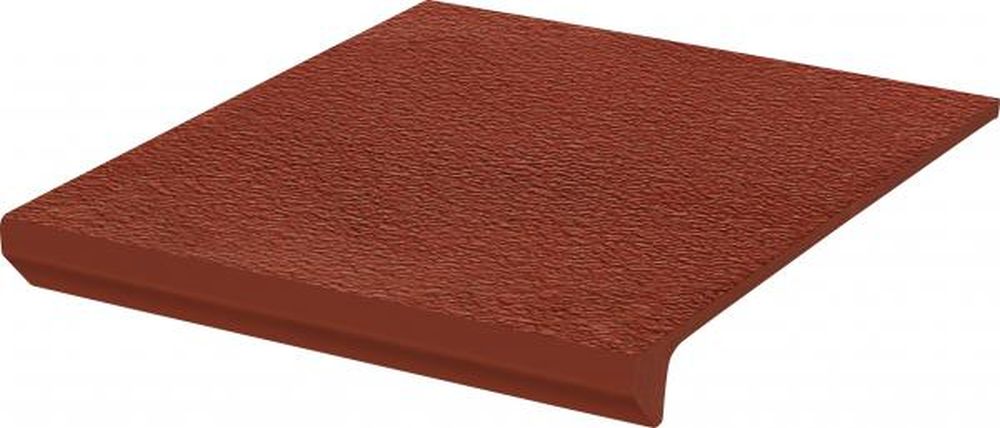 Paradyż Natural stopnica 30x33 cm prosta kapinos STR czerwony mat