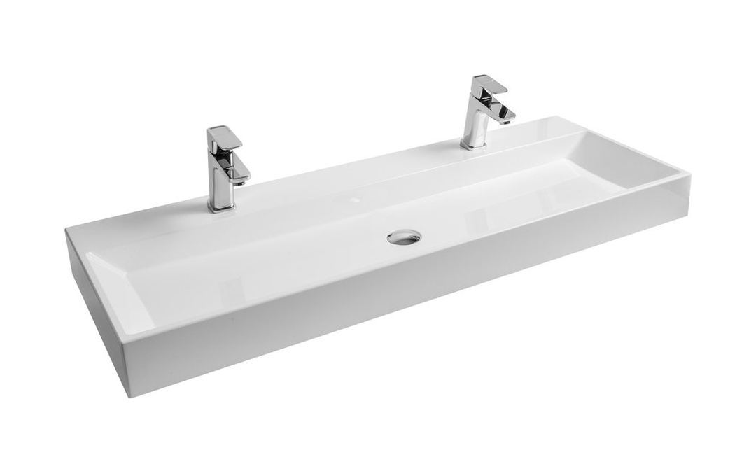 Ravak Natural Duo 1200 umywalka 120x45 cm ścienna biała XJO01212000