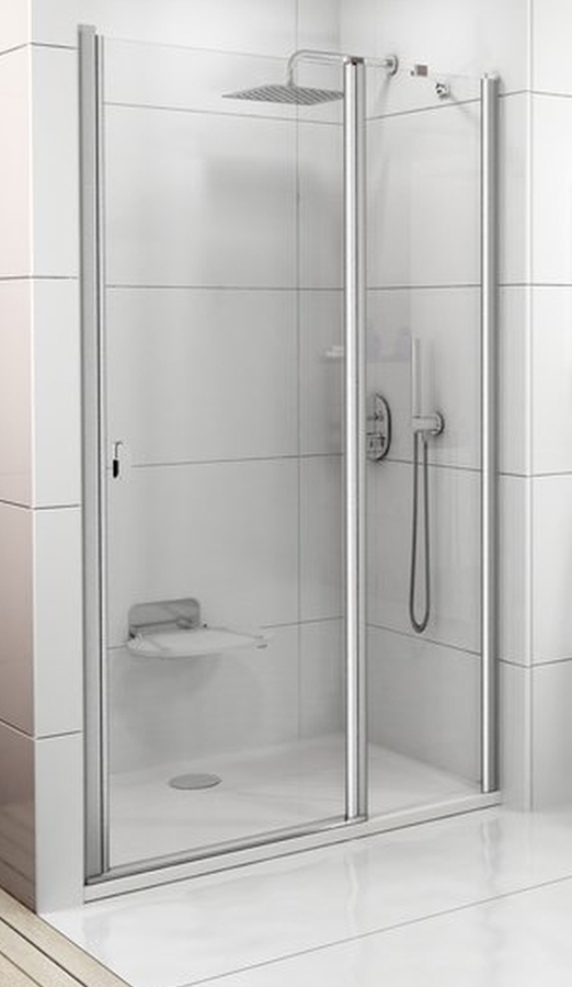 Ravak Chrome CSD2-120 drzwi prysznicowe 120 cm wnękowe satyna/szkło przezroczyste 0QVGCU00Z1