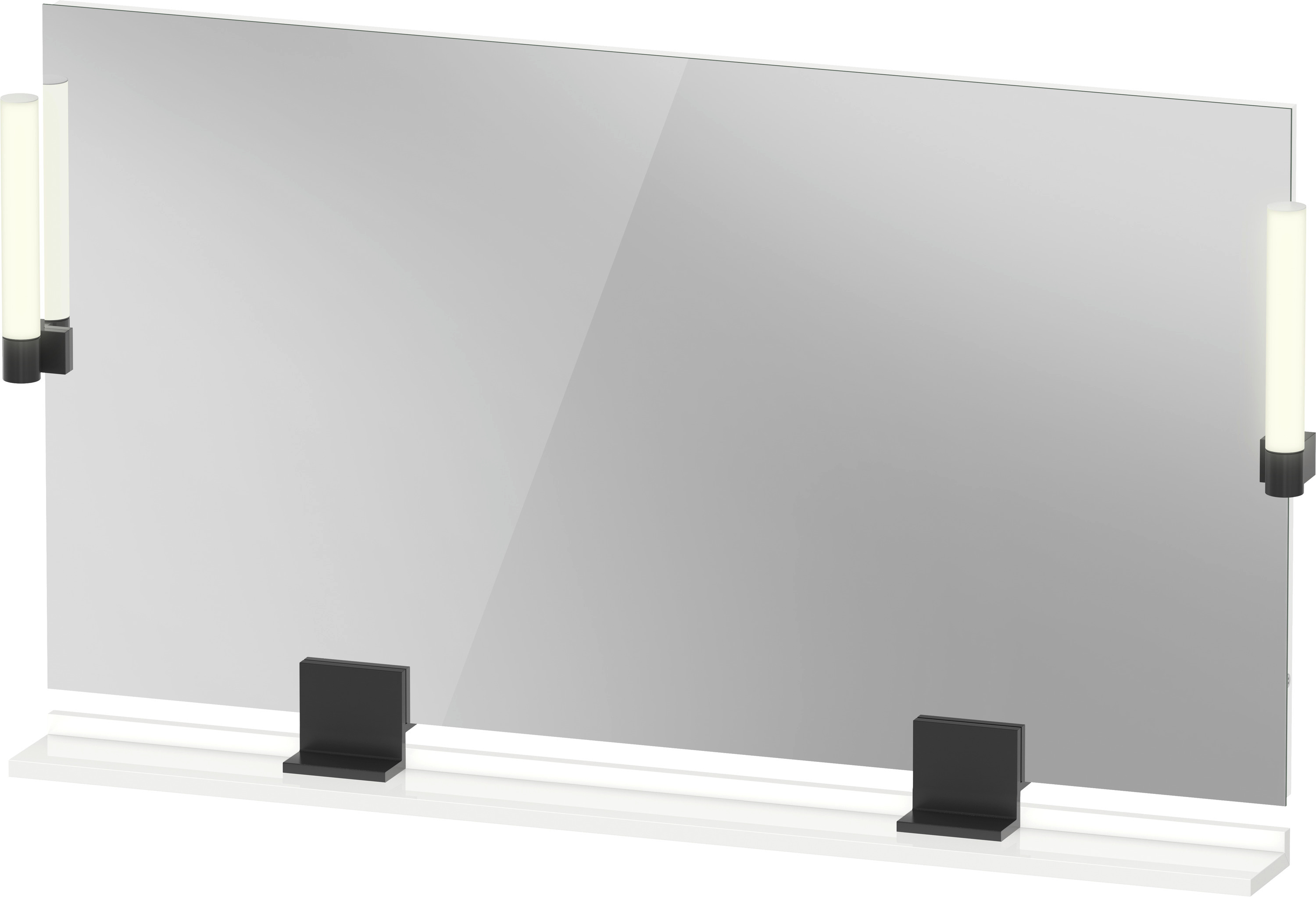 Duravit Sivida lustro 125x65 cm prostokątne z oświetleniem czarny-biały SV74240BD220000