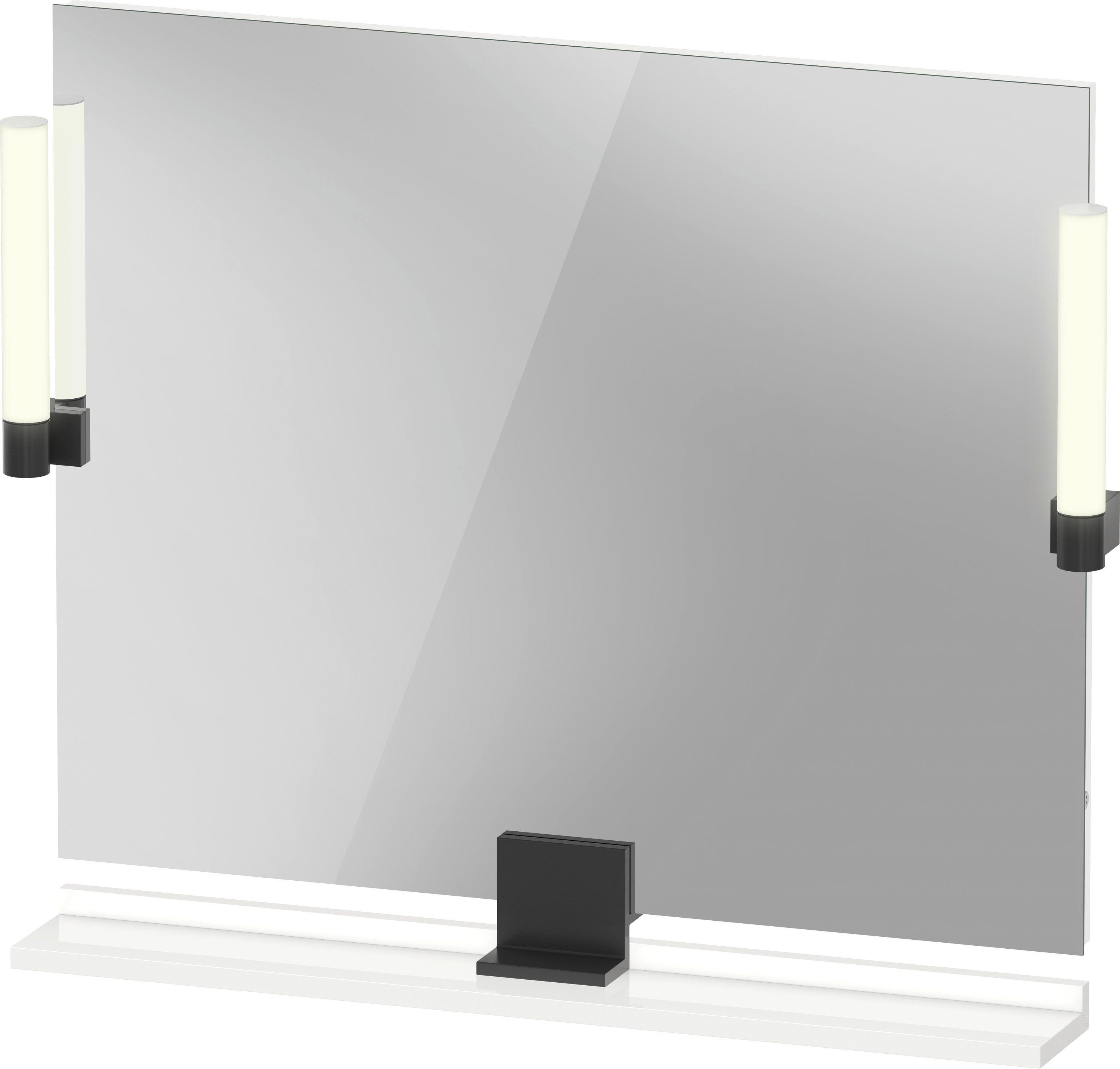 Duravit Sivida lustro 85x65 cm prostokątne z oświetleniem czarny-biały SV74220BD220000