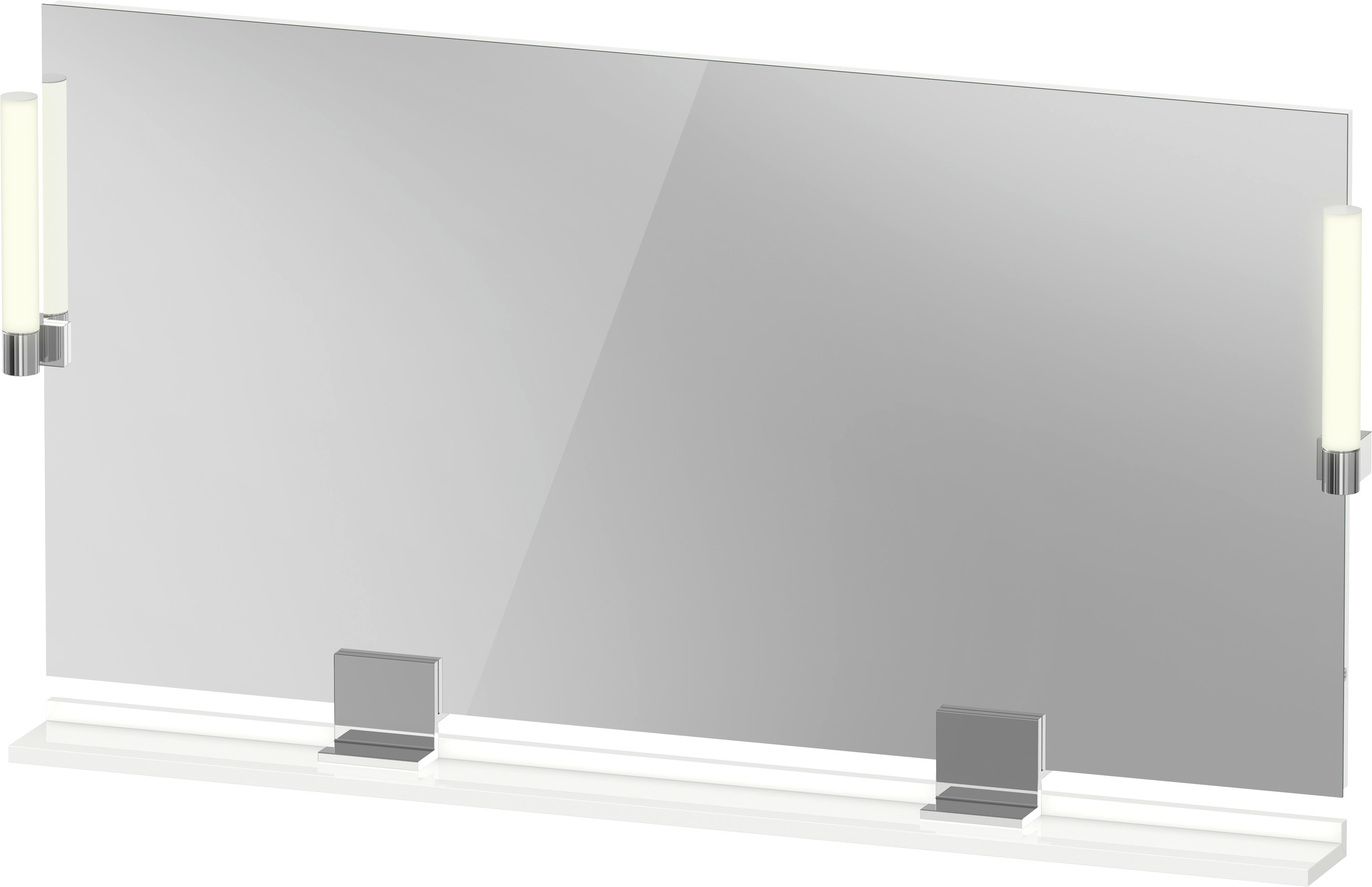 Duravit Sivida lustro 133x65 cm prostokątne z oświetleniem biały-chrom SV7425010220000